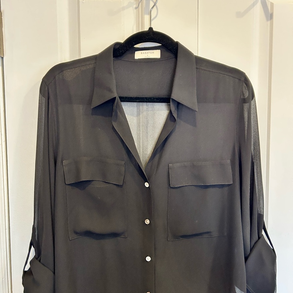 Aritzia sheer button up - Picture 2 of 5